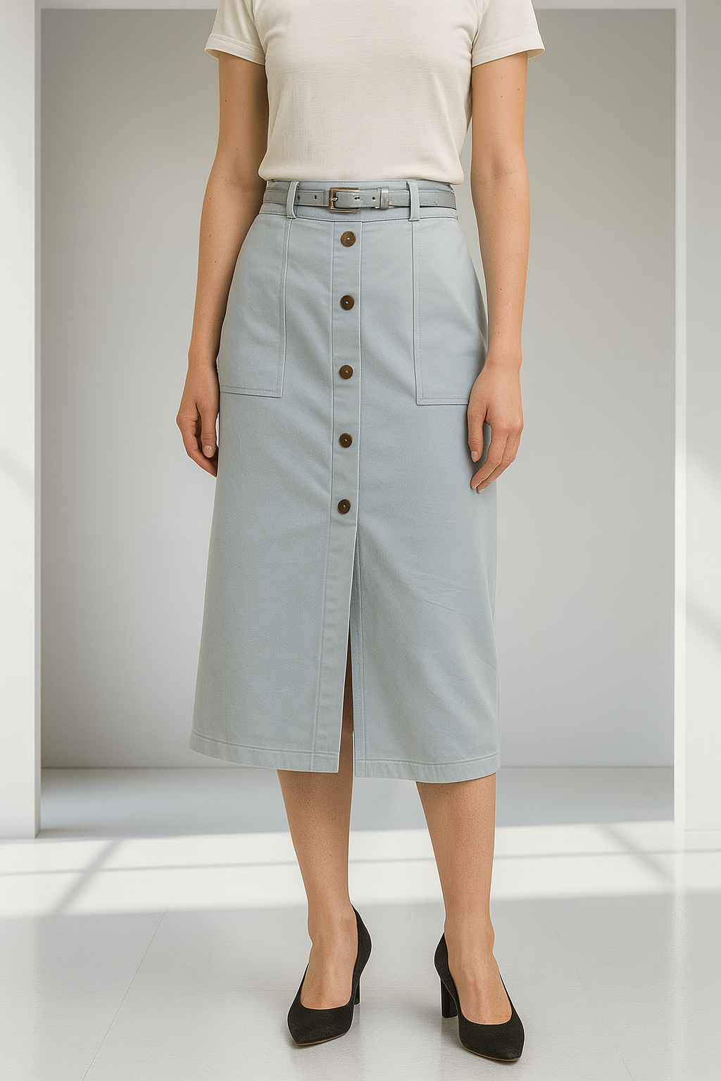 Nordic Fjord Blue Skirt