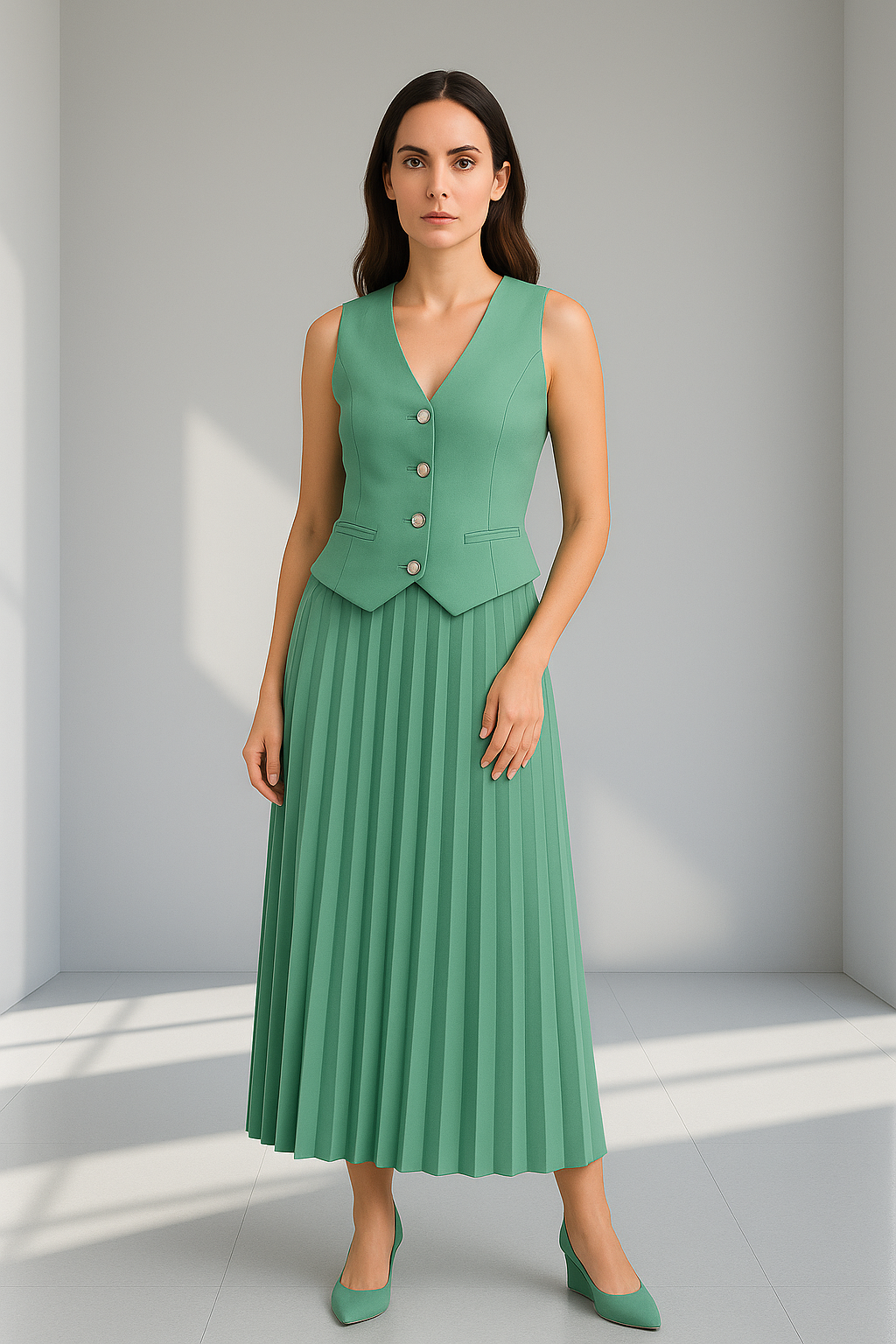 Linora Skirt Set Green