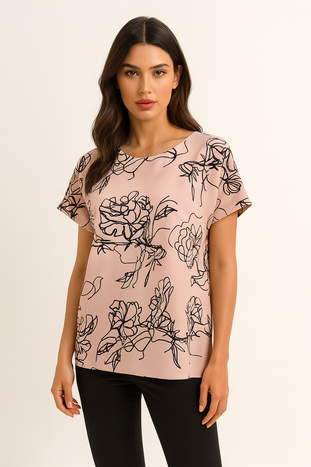 Parisian Grace — Pink Blouse