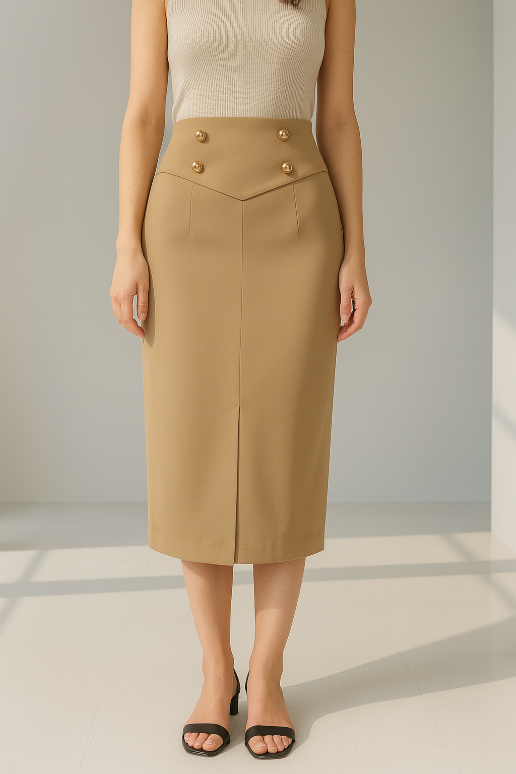 Kiev Echo Skirt Beige
