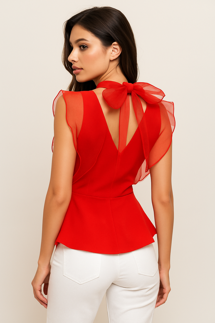 Cannes Charm — Red Blouse