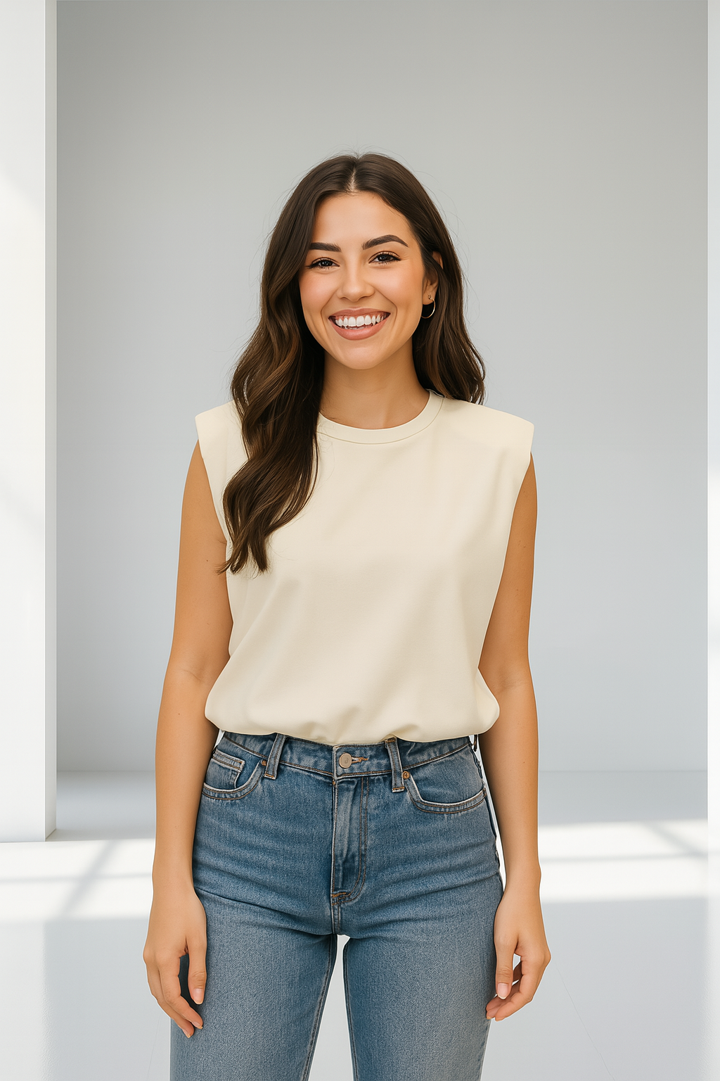 Sunset Stitch T-Shirts WHITE