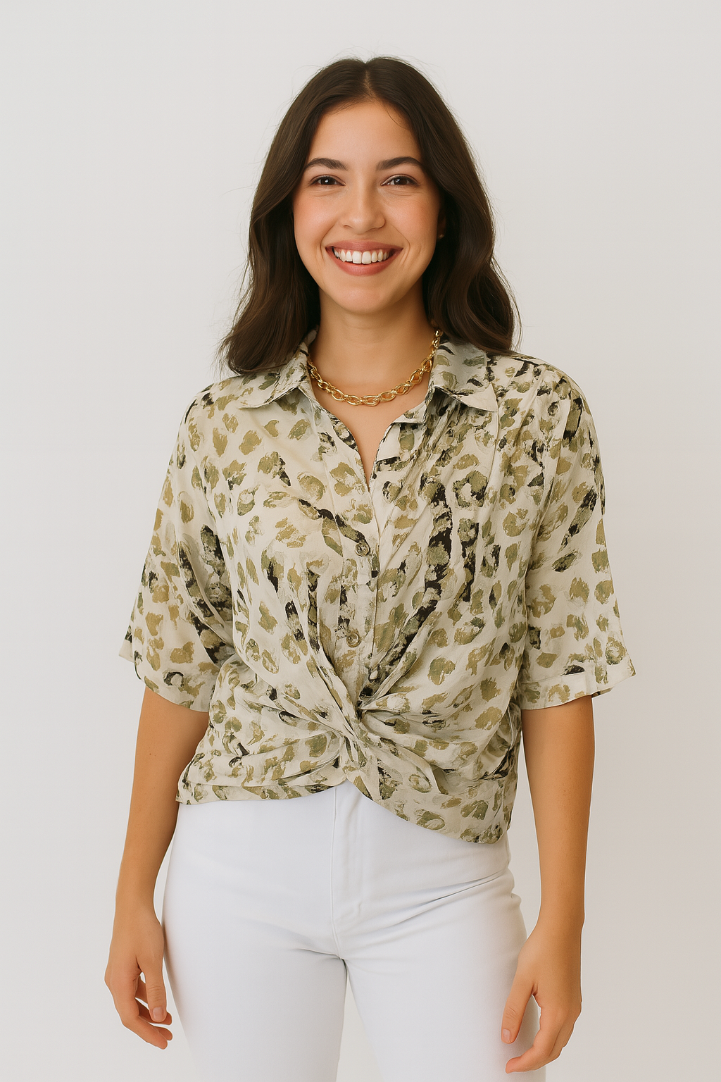Siena Charm — Multi Green Blouse