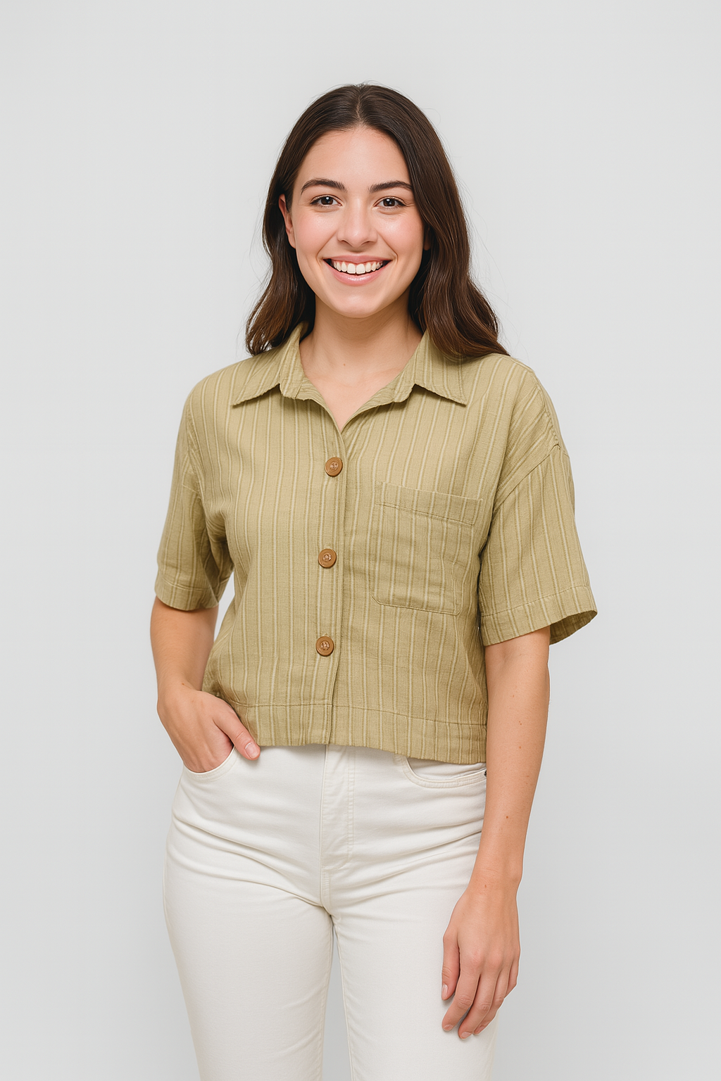Siena Elegance — Green Blouse