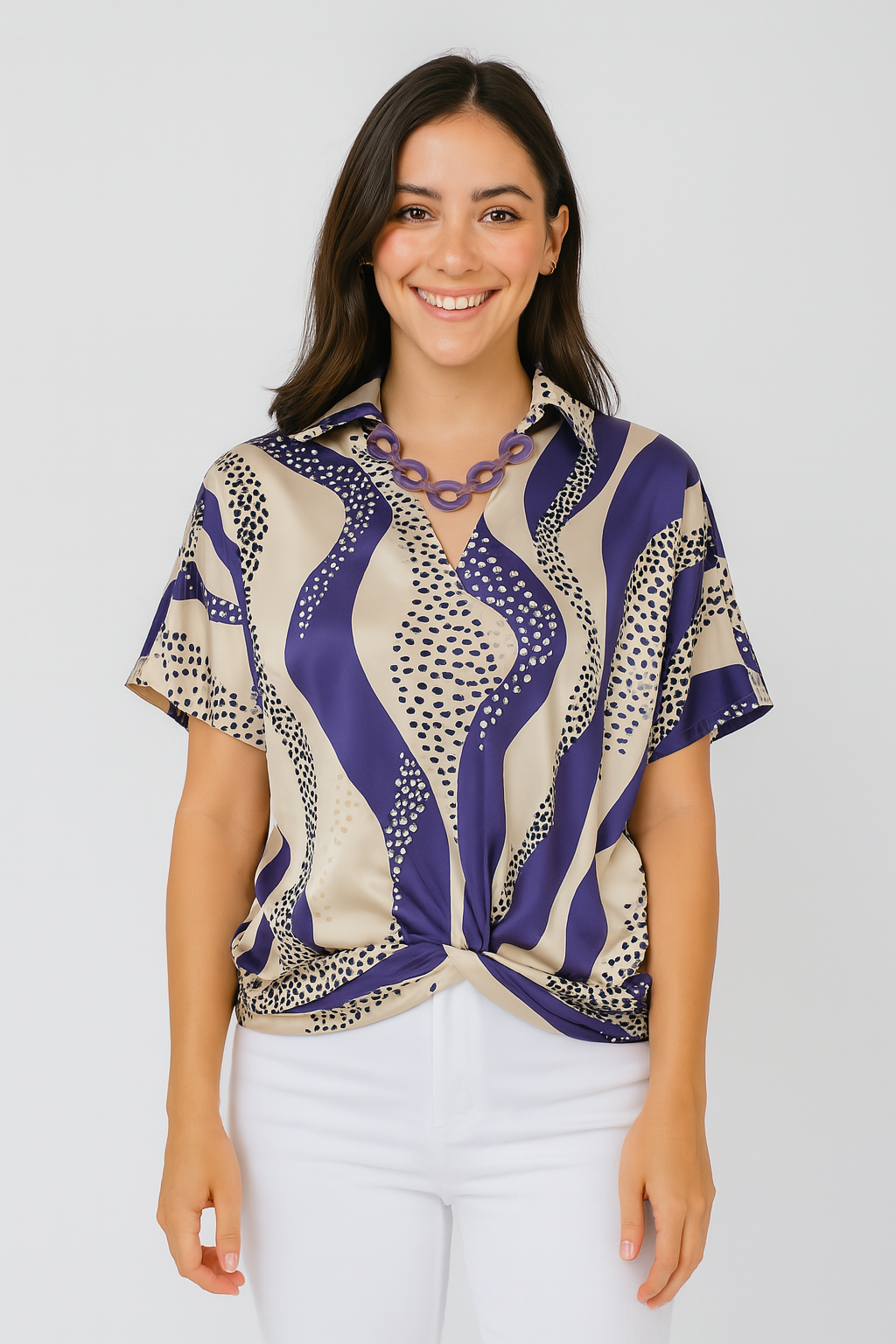 Verona Elegance — Purple Blouse
