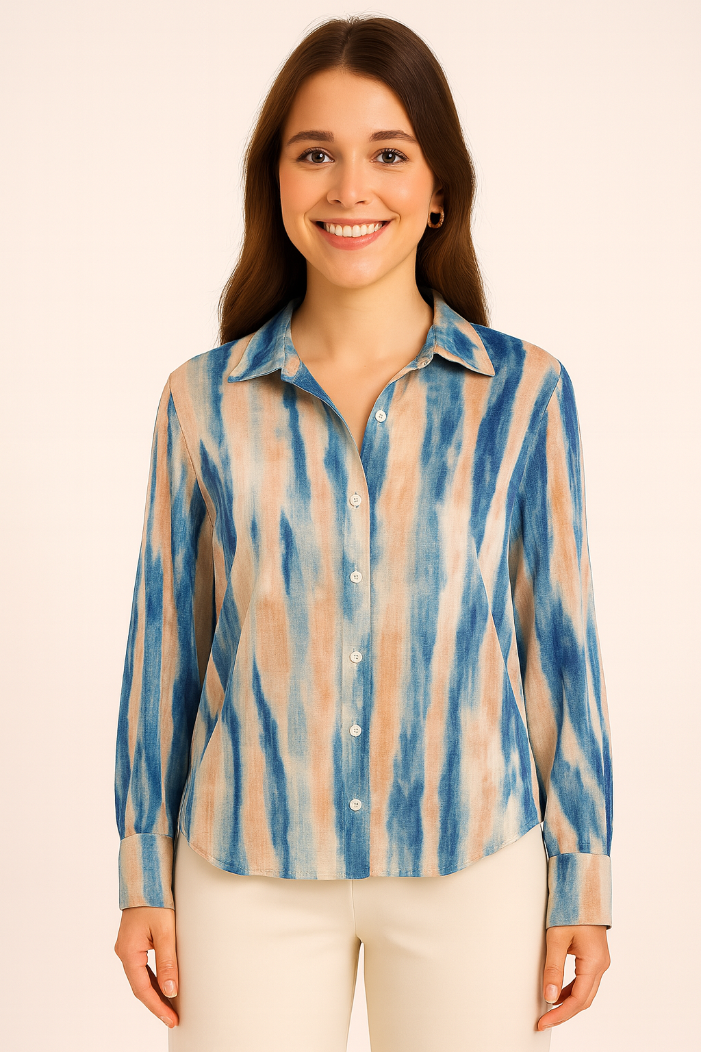 Ash Tides Blouse - Multi Blue