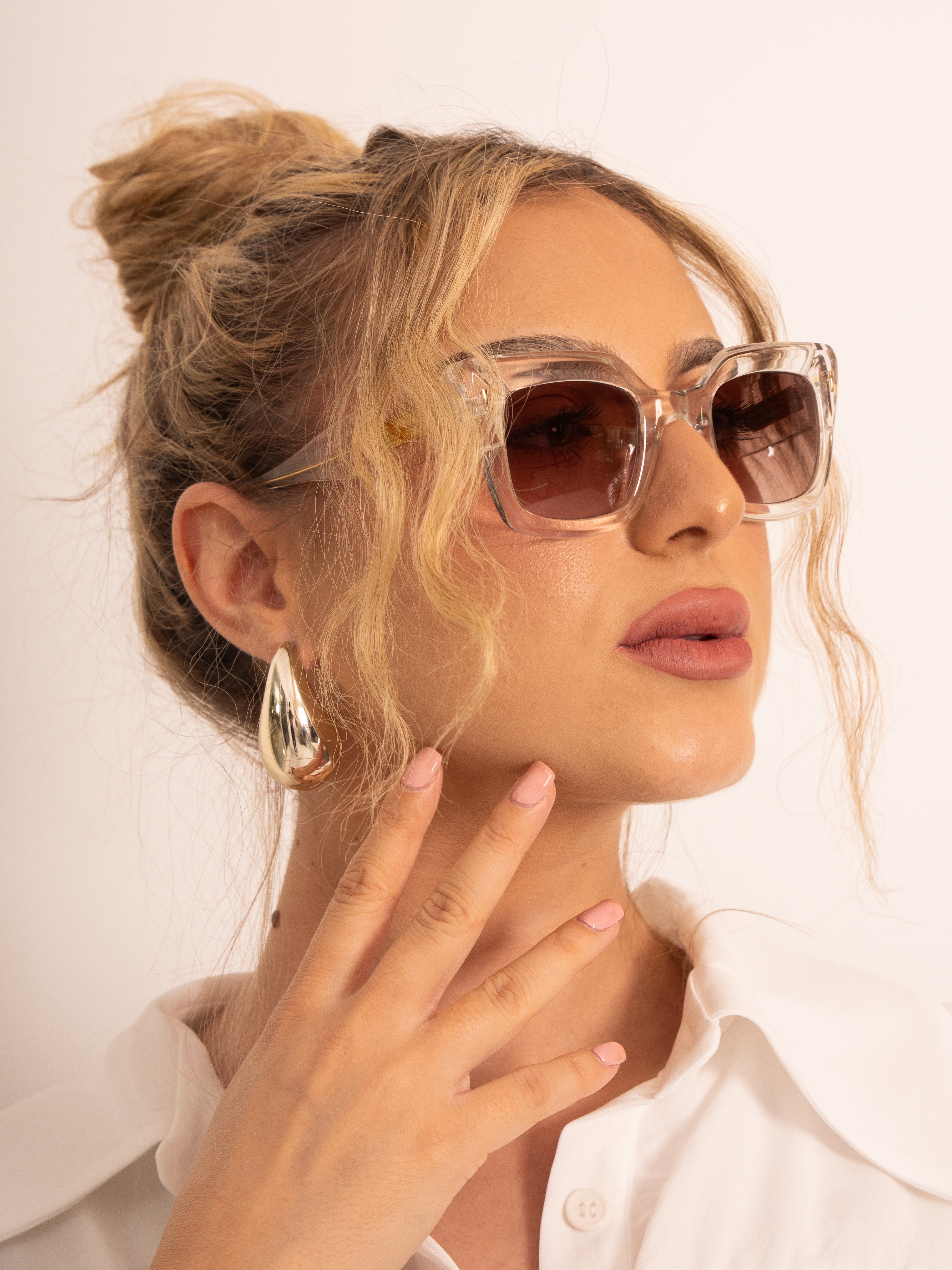 Sculpted Gold Statement Earrings