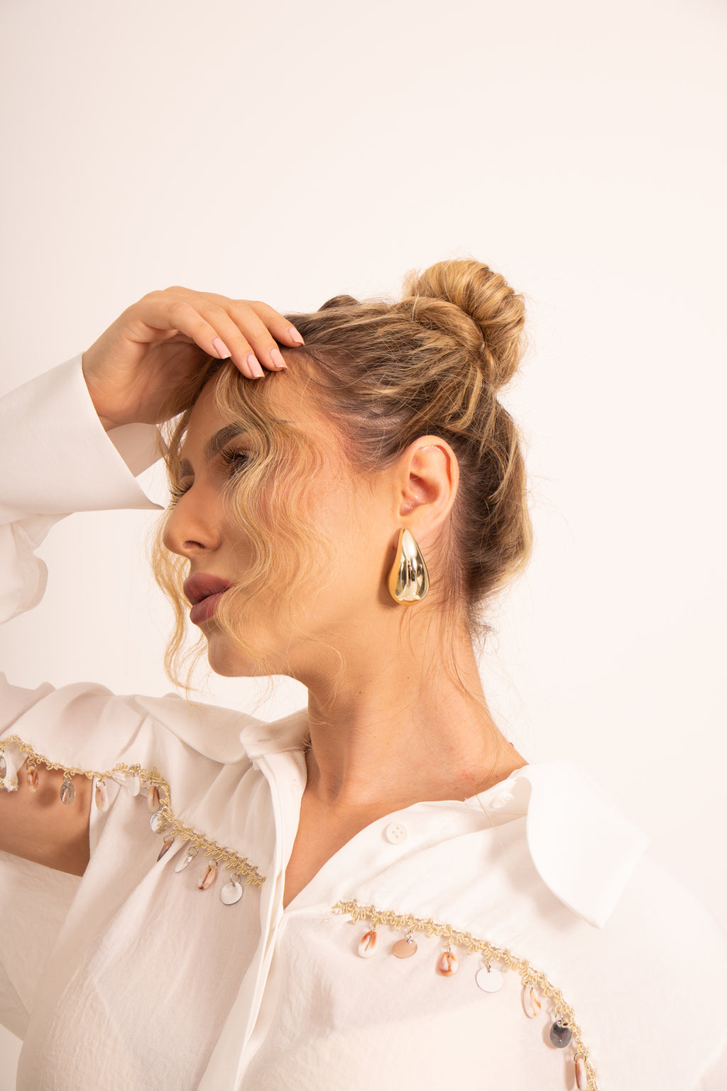 Sculpted Gold Statement Earrings