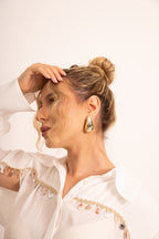 Sculpted Gold Statement Earrings