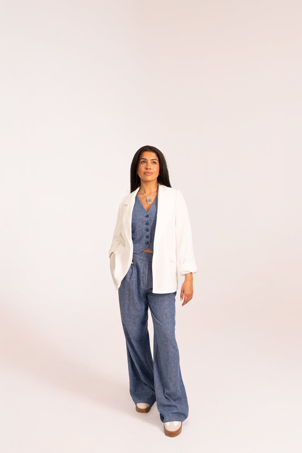 Light Blue Buttoned Set