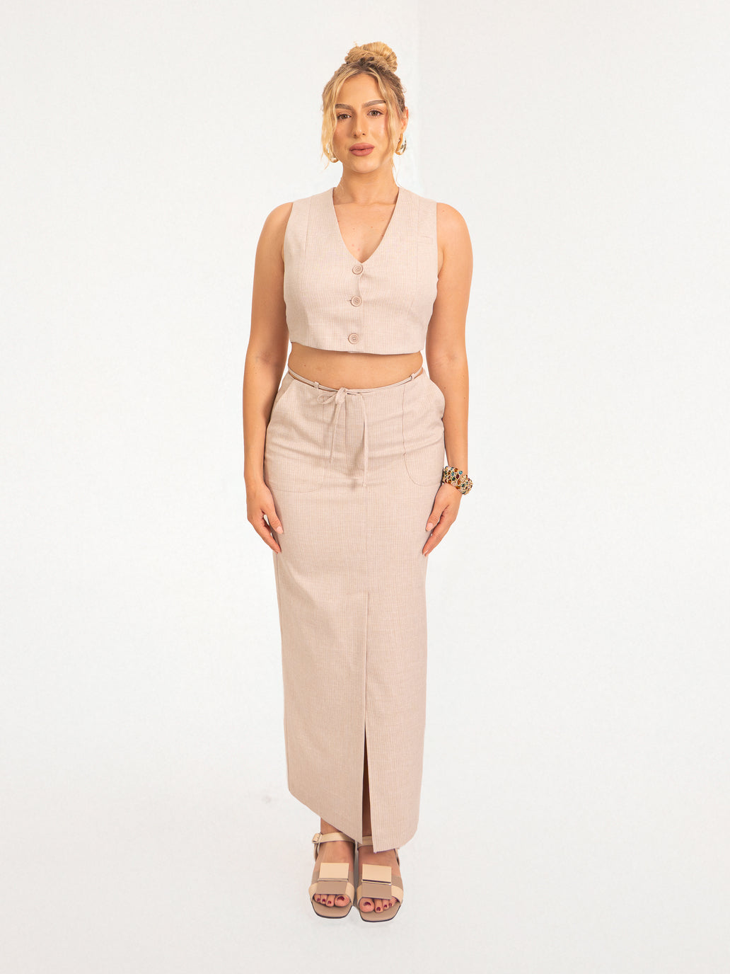 Light Beige Tailored Set