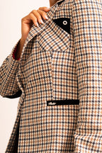 Checkered Structured Blazer