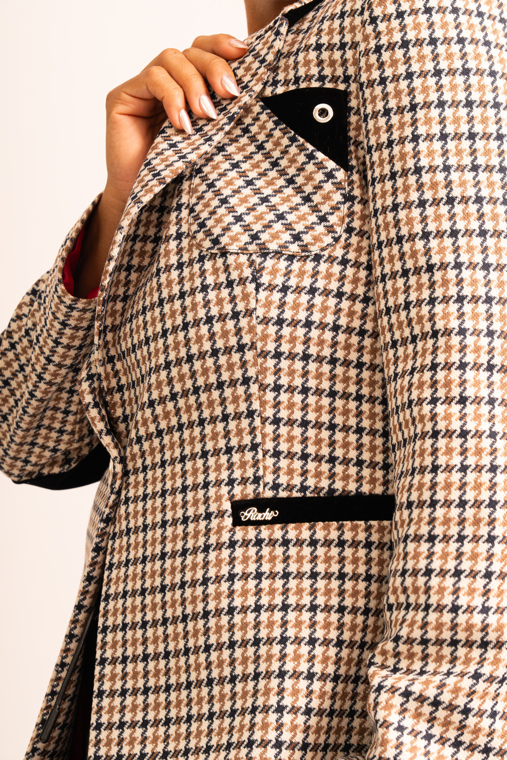 Checkered Structured Blazer