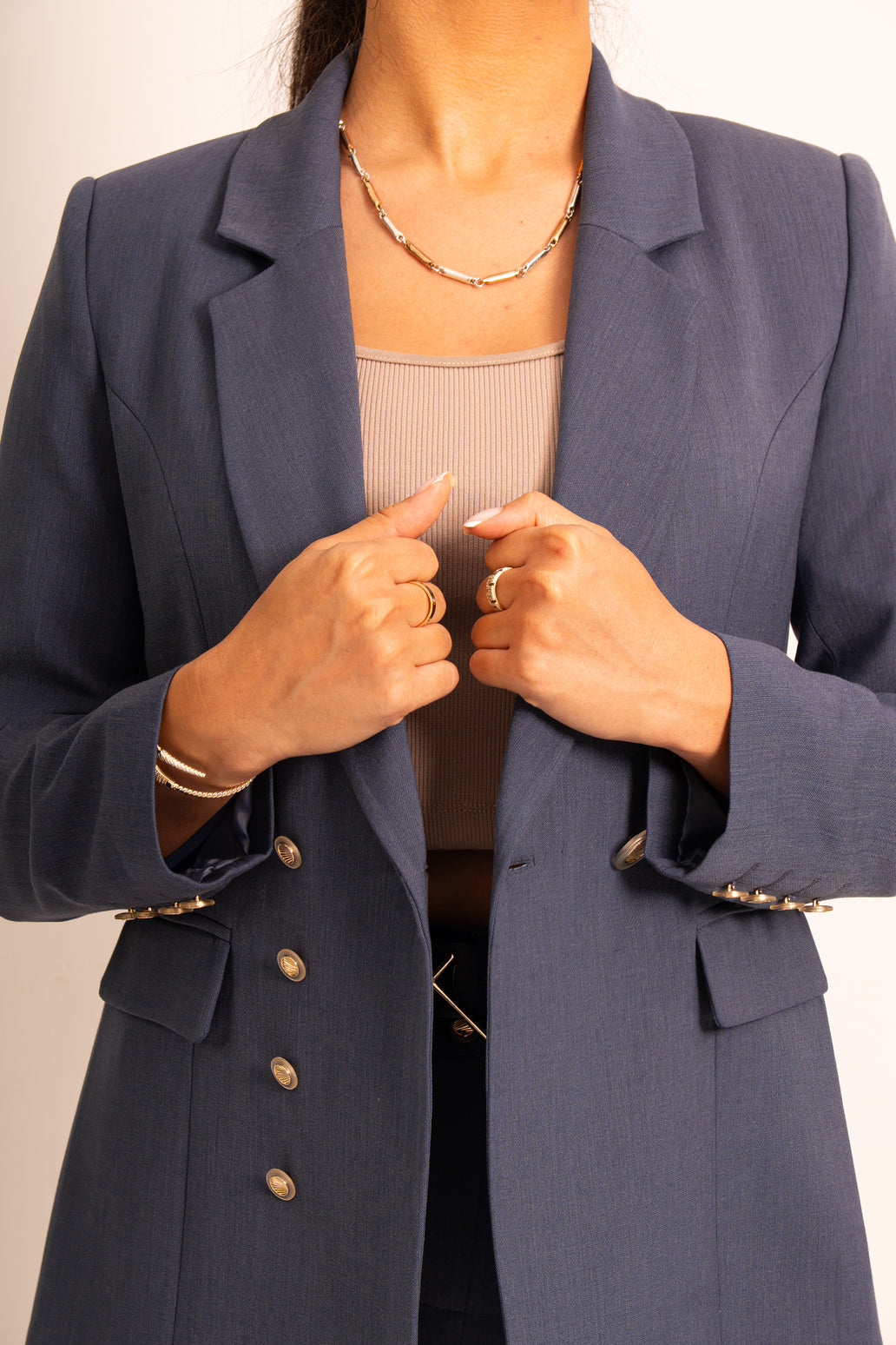 Navy Blue Tailored Suit