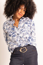 Soft Blue Printed Shirt