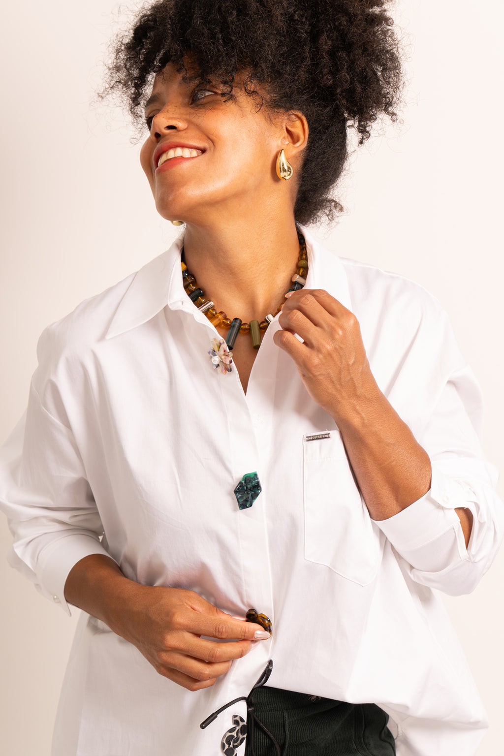 Oversized White Cotton Shirt