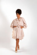 Champagne Ruffle Mini Dress