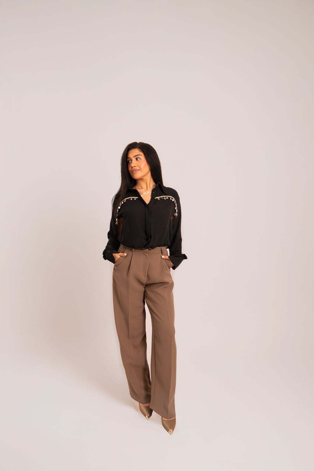 Black Crepe Blouse