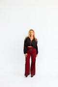 Cherry Red Tailored Pants
