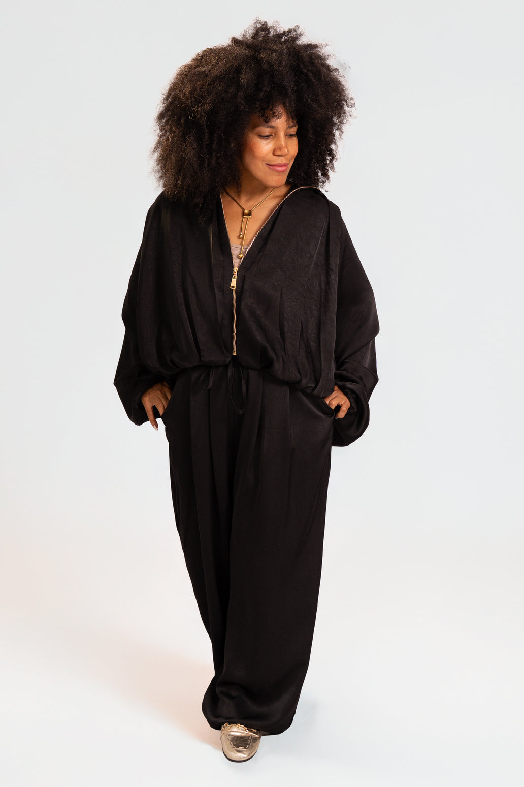 Satin Black 2-Piece Set