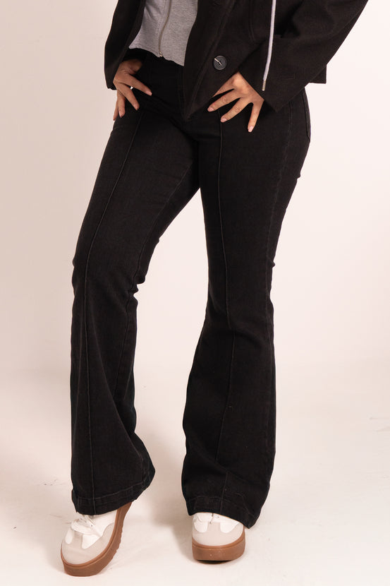 Black Straight Denim
