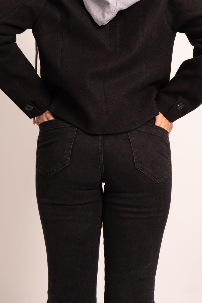 Black Straight Denim