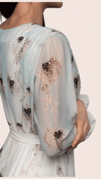 Powder Blue Embellished Maxi Dress