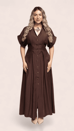 Sienna Button-Front Midi Dress