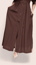 Sienna Button-Front Midi Dress