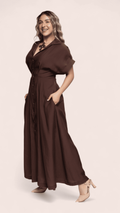 Sienna Button-Front Midi Dress