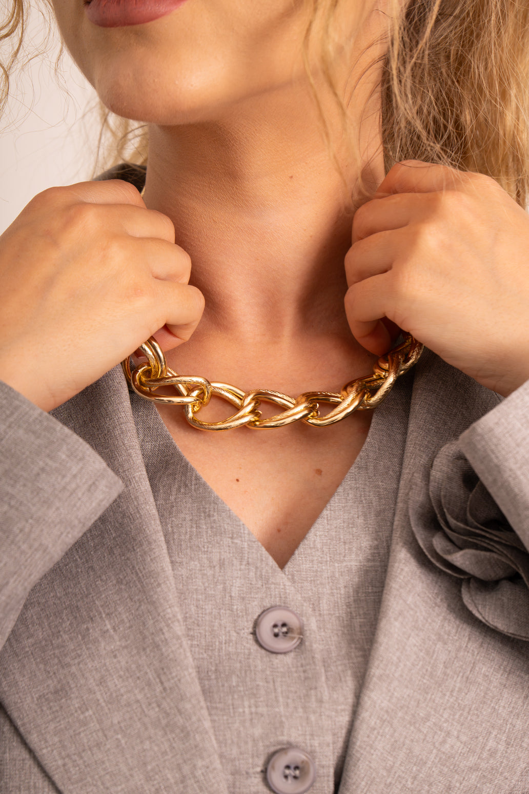 Chunky Gold Choker Necklace