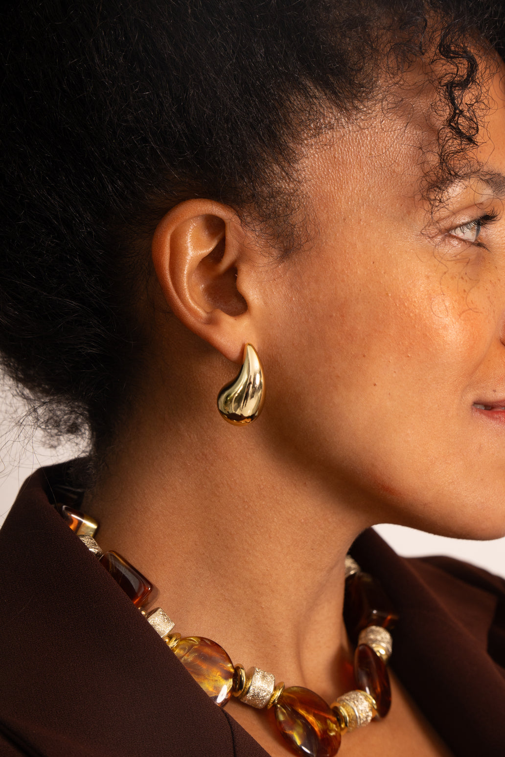 Natural Brown Stone Necklace