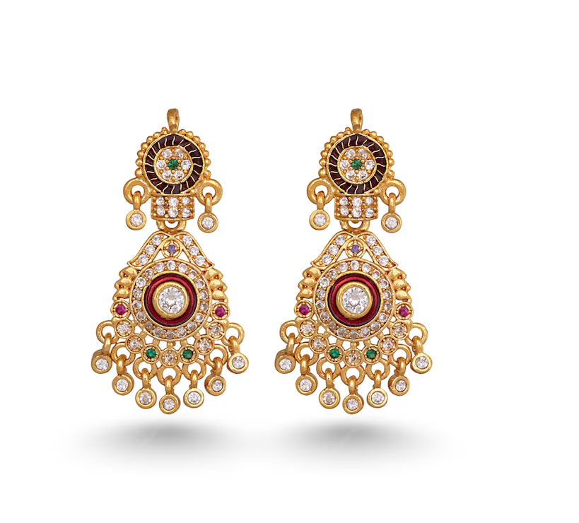 Antique Gold-Tone Traditional Earring